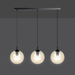 Lampa sufitowa wisząca nowoczesna minimalistyczna COSMO 3 czarna klosze kule miodowe
