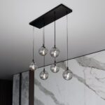 Lampa sufitowa wisząca nowoczesna minimalistyczna COSMO 6 czarna klosze kule grafit