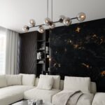 Lampa sufitowa wisząca nowoczesna minimalistyczna ROSSI 8 czarna klosze kule grafit