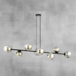 Lampa sufitowa wisząca nowoczesna minimalistyczna ROSSI 8 czarna klosze kule grafit
