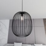 Lampa sufitowa wisząca nowoczesna minimalistyczna industrialna ONYX 1 czarna loft