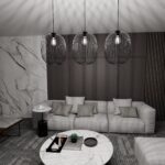 Lampa sufitowa wisząca nowoczesna minimalistyczna industrialna ONYX 3 czarna loft