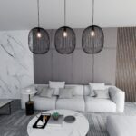 Lampa sufitowa wisząca nowoczesna minimalistyczna industrialna ONYX 3 czarna loft