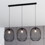 Lampa sufitowa wisząca nowoczesna minimalistyczna industrialna ONYX 3 czarna loft