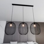 Lampa sufitowa wisząca nowoczesna minimalistyczna industrialna ONYX 3 czarna loft