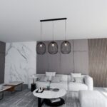 Lampa sufitowa wisząca nowoczesna minimalistyczna industrialna ONYX 3 czarna loft