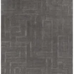 Dywan nowoczesny Maze Charcoal minimalistyczny wełniany geometryczny
