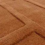 Dywan nowoczesny Maze Rust minimalistyczny wełniany geometryczny