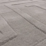 Dywan nowoczesny Maze Silver minimalistyczny wełniany geometryczny