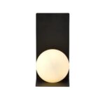 Nowoczesny Kinkiet biała kula minimalistyczny FORM 5 BLACK 1166/5 czarny