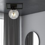 Nowoczesny Kinkiet kula minimalistyczny IMAGO 1E BLACK/GRAFIT 1131/1E czarny