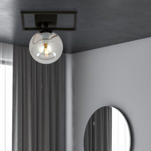 Nowoczesny Kinkiet kula minimalistyczny IMAGO 1E BLACK/GRAFIT 1131/1E czarny