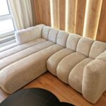 Narożnik lewy nowoczesny nowojorski Plush Boucle - sofa modułowa GRAND