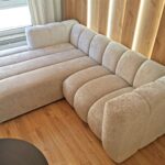 Narożnik lewy nowoczesny nowojorski Plush Boucle - sofa modułowa GRAND