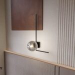 Nowoczesny Kinkiet kula minimalistyczny IMAGO 1F BL GRAFIT loft klosz czarny grafit