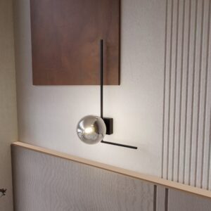 Nowoczesny Kinkiet kula minimalistyczny IMAGO 1F BL GRAFIT loft klosz czarny grafit