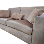 Ekskluzywna sofa hotelowa ALICANTE rozkładana złota glamour z włoską funkcją spania z linii ESCLUSIVO
