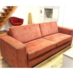 Nowoczesna sofa hotelowa ALICANTE rozkładana sztruksowa z włoską funkcją spania z linii ESCLUSIVO