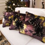 Luksusowa poduszka DECOR dekoracyjna glamour fioletowa z połyskiem z linii ROYAL