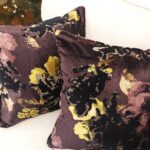 Luksusowa poduszka DECOR dekoracyjna glamour fioletowa z połyskiem z linii ROYAL