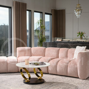 Designerska Sofa modułowa GRAND P+R+SP nowoczesna nowojorska Plush Boucle