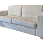 Ekskluzywna nowoczesna sofa hotelowa ALICANTE rozkładana srebrna z włoską funkcją spania z linii ESCLUSIVO