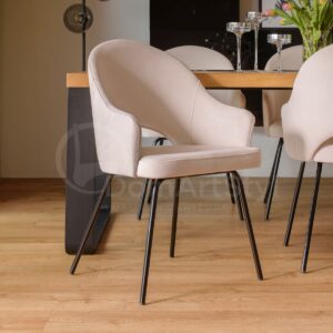 Fotel krzesło nowoczesny BARRO IDEAL BLACK nowojorski glamour modern classic