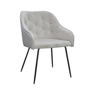 Fotel krzesło pikowany ALEX IDEAL BLACK nowojorski glamour modern classic