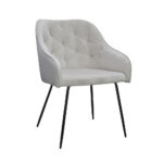 Fotel krzesło pikowany ALEX IDEAL BLACK nowojorski glamour modern classic