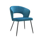 Krzesło nowojorskie glamour modern classic BASTION IDEAL BLACK
