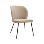 Krzesło nowojorskie glamour modern classic NEVE IDEAL BLACK