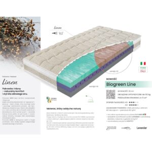 Wygodny Materac Materasso BIOGREEN LINE z linii BIO-GREEN